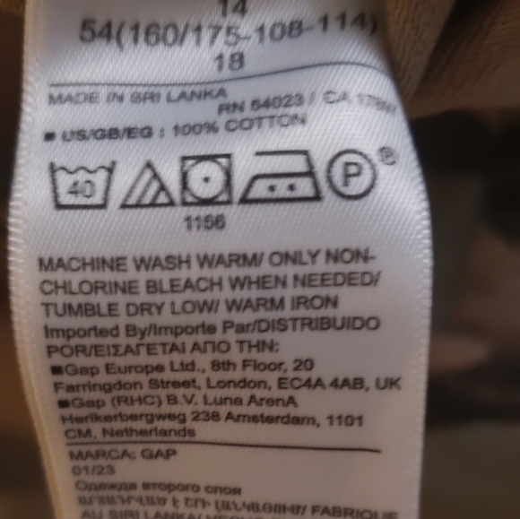 GAP camouflage cargo pant, size 14 - Picture 8 of 8